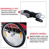 PawHut Foldable Pet Bike Trailer Dog/Cat, Red