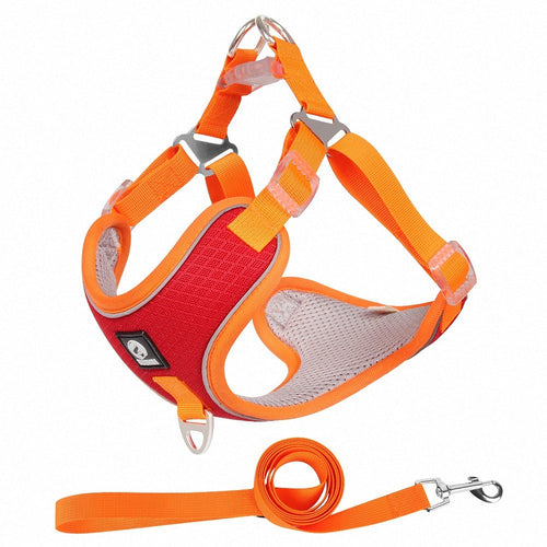 Pet Dog Harness Puppy Adjustable Breathable Mesh Reflective Saddle For
