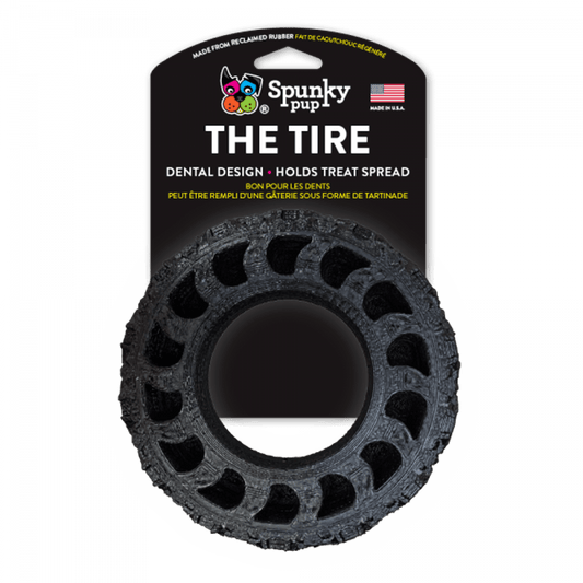 Eco-Friendly Reclaimed Rubber Dog Chew Toy - The Tire by Spunky Pup