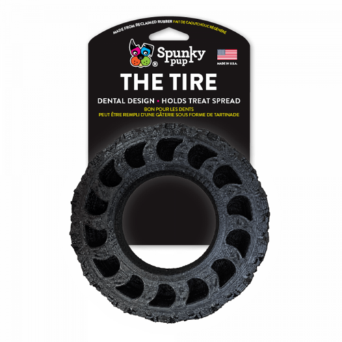 Eco-Friendly Reclaimed Rubber Dog Chew Toy - The Tire by Spunky Pup